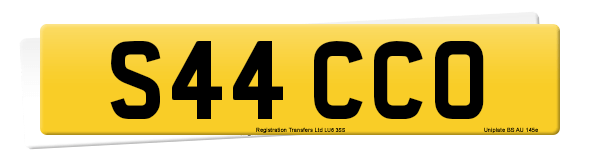 Registration number S44 CCO